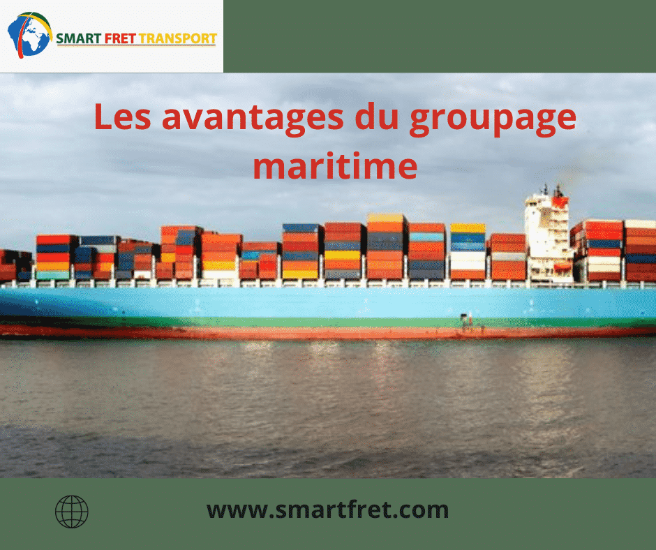 groupage de marchandises , image de couleur vert rouge jaune blanc